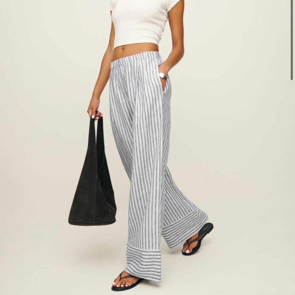 Reformation Fernando wide leg linen pant